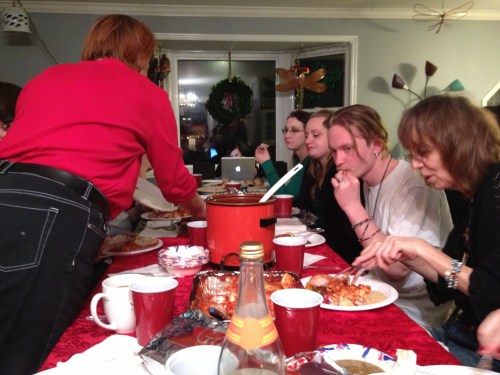 Yule 2012 December 21, 2012 l to r: April Love, Brittany Walker, Amber Hafen, Sergey Khrushchev and Iyata Bond Feasting