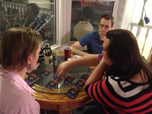 Full Moon February 23, 2013 Tarot readings l to r- Sergey Khrushchev, Ashton Longhurst and Lauren Holman Salt Lake City, UT