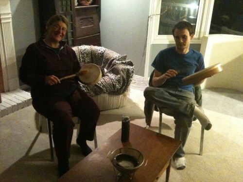 New moon Ritual April Love (l) and Ashton Longhurst April 4, 2011 Salt Lake City, UT