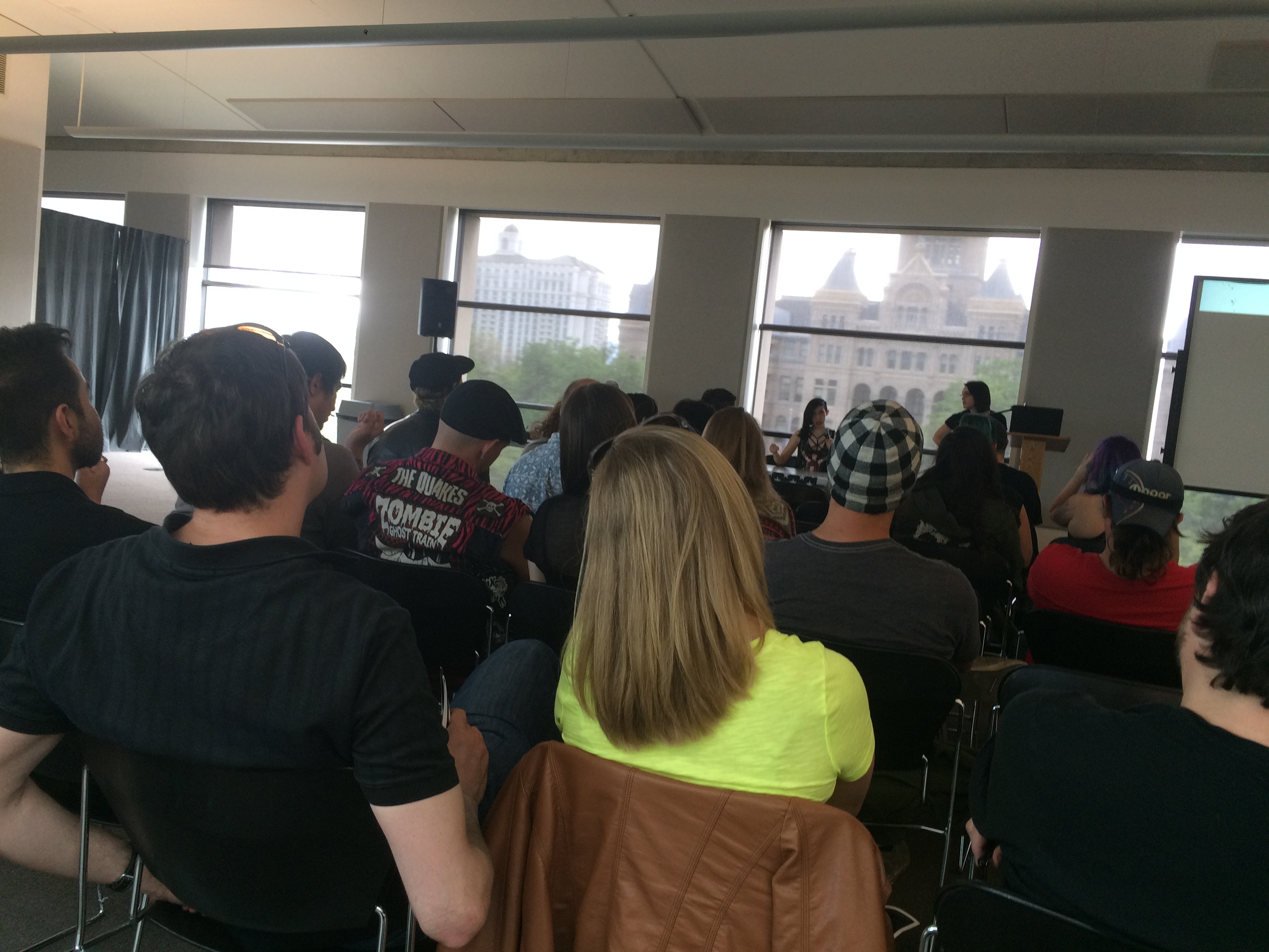 Satanic Temple-Utah open meeting, attendees, Salt Lake City Public Library, Saturday, May 21, 2016, Salt Lake City, UT