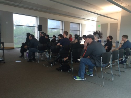 Satanic Temple-Utah open meeting, attendees, Salt Lake City Public Library, Saturday, May 21, 2016, Salt Lake City, UT