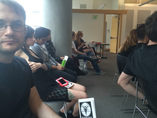 Satanic Temple-Utah open meeting, attendees, Salt Lake City Public Library, Saturday, May 21, 2016, Salt Lake City, UT