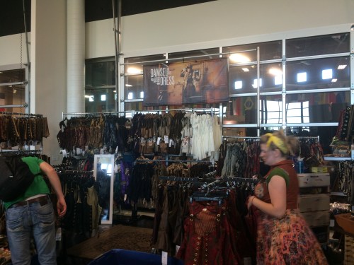 5th Annual Salt City Steamfest, Damsels in this Dress corset vendor in vendor hall, Friday, August 12, 2016, Utah Cultural Center, West Valley City, UT