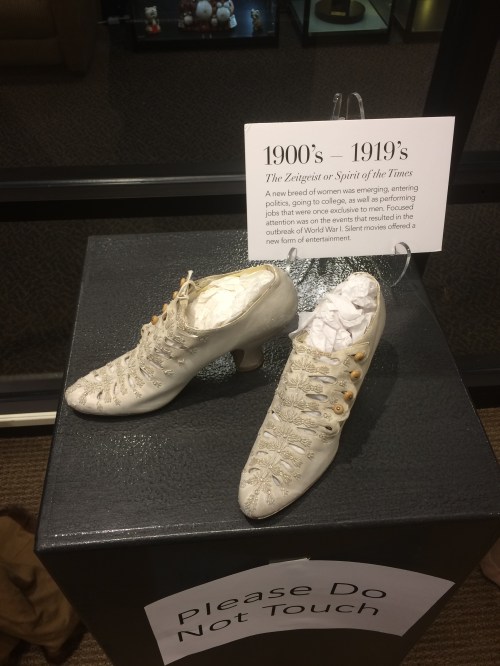 5th Annual Salt City Steamfest, fashion collection shoes from 1900-1919, Friday, August 12, 2016, Utah Cultural Center, West Valley City, UT