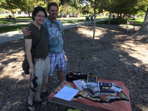 Salt Lake City 15th Annual Pagan Pride Day, altar with Fu, Saturday, September 17, 2016, Liberty Park, Salt Lake City, UT