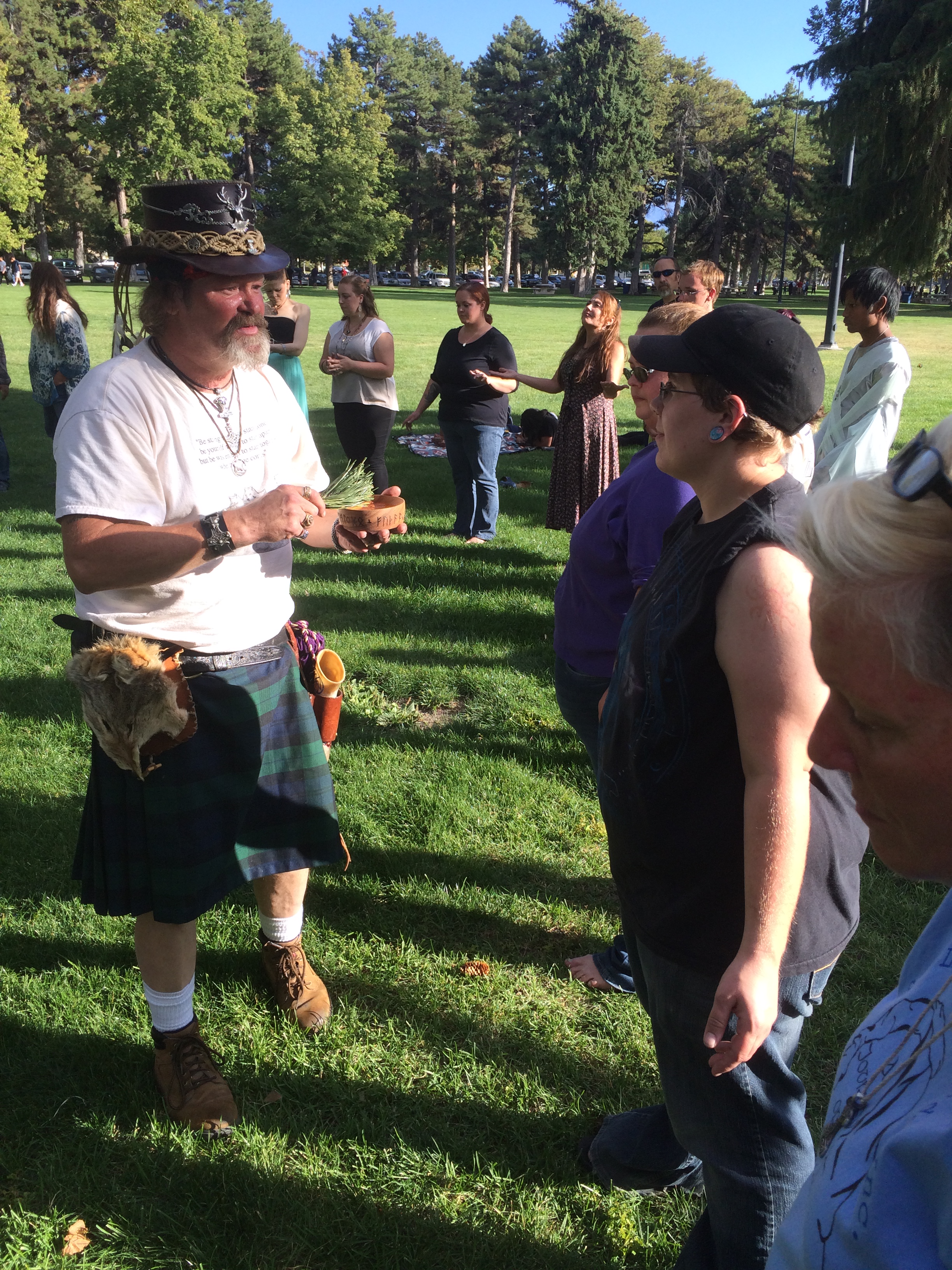 Salt Lake City 15th Annual Pagan Pride Day, Rex Juhlin (l), Saturday, September 17, 2016, Liberty Park, Salt Lake City, UT